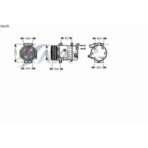 Компрессор кондиционера Peugeot 207