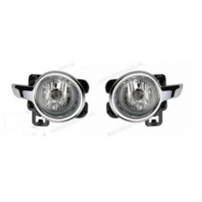 Комплект противотуманных фар с проводкой , кнопкой , решетк бампера хром Peugeot 208