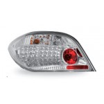 Тюнинг - комплект задних внешних фонарей (хэтчбэк) с led (светодиоды) внутри хром Peugeot 307