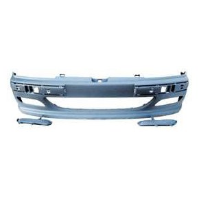 Передний бампер +/- под противотуманки грунт Peugeot 406