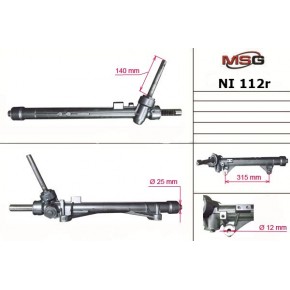 Рулевая рейка без ГУР MSG NI112R
