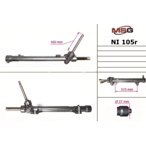 Рулевая рейка без ГУР MSG NI105R