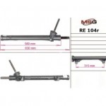 Рулевая рейка без ГУР TRW RE104R