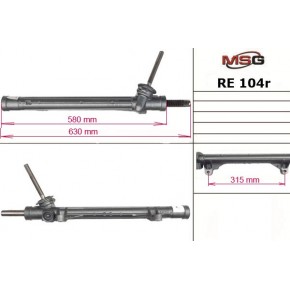 Рулевая рейка без ГУР TRW RE104R