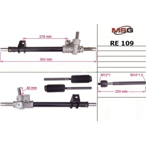 Рулевая рейка без ГУР MSG RE109