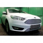 Защита радиатора Ford Focus III (рестайлинг) 2014- chrome верх PREMIUM