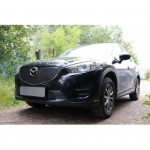 Защита радиатора Mazda CX5 2015- black верх