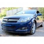 Защита радиатора Opel Astra H (рестайлинг) 2006-2015 (hb 5d, sedan, sw) black низ