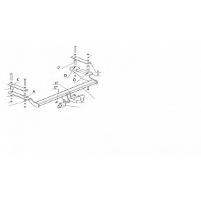 Фаркоп Chevrolet Aveo хэтчбек 2002-2012гг. (без электрики)