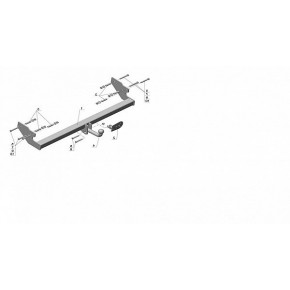 Фаркоп Jeep Wrangler TJ SUV 1996-2007гг. (без электрики)