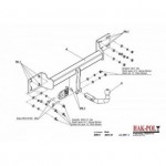 Фаркоп BMW X5 2007-2013, X5 2013-, BMW X6 2014- твердое крепление (без электрики)