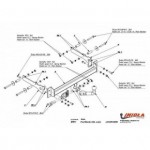 Фаркоп Ford Mondeo хетчбек/седан 1993-1996 твердое крепление (без электрики)