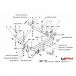 Фаркоп Honda Accord седан 2002-2008 твердое крепление (без электрики)