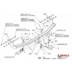 Фаркоп Hyundai Santa Fe 2006-2012 твердое крепление (без электрики)