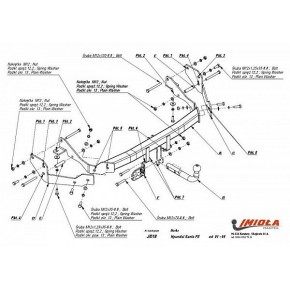 Фаркоп Hyundai Santa Fe 2001-2006, Hyundai Santa Fe Classic 2007-2012 (ТагАЗ) твердое крепление (без электрики)