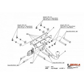 Фаркоп Jeep Wrangler 2007- твердое крепление (без электрики)