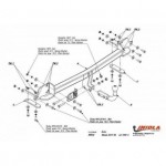 Фаркоп Mazda 323 хетчбек 5 дверей 1998-2003 твердое крепление (без электрики)