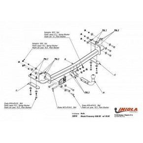 Фаркоп Mazda Premacy 1999-2005 твердое крепление (без электрики)