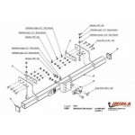 Фаркоп Mitsubishi L200 1996-2006 фланцевое крепление (без электрики)