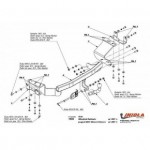 Фаркоп Mitsubishi Outlander 2007-2012, Citroen C-Crosser 2007-2012, Peugeot 4007 2007-2012 твердое крепление (без электрики)