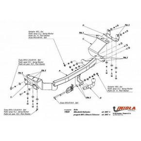 Фаркоп Mitsubishi Outlander 2007-2012, Citroen C-Crosser 2007-2012, Peugeot 4007 2007-2012 твердое крепление (без электрики)