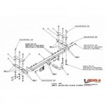 Фаркоп Opel Astra хетчбек/седан 1998-2004, Chevrolet Viva 2004-2008 твердое крепление (без электрики)