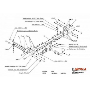 Фаркоп Opel Corsa 2006-2014 твердое крепление (без электрики)