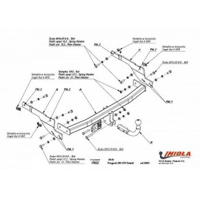 Фаркоп Peugeot 206 универсал 2002-2007 твердое крепление (без электрики)