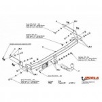 Фаркоп Peugeot 206 хетчбек 2003-2010, Peugeot 206+ хетчбек 2003-2010 твердое крепление (без электрики)