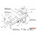 Фаркоп Renault Trafic 2001-2014, Nissan Primastar 2002-2014, Opel Vivaro 2001-2014 фланцевое крепление (без электрики)