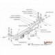 Фаркоп Toyota Yaris хетчбек 3/5 дверей 1999-2005, Toyota Vitz 1999-2005, Toyota Echo 1999-2005 твердое крепление (без электрики)