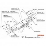Фаркоп Toyota Hiace H100 1995-2004, Toyota Regius Ace 1995-2004 фланцевое крепление (без электрики)