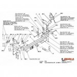 Фаркоп Toyota Corolla Verso 2004-2009 твердое крепление (без электрики)