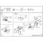 Фаркоп оцинкованный Hyundai ix35 2010-2015, Kia Sportage 2010-2015 съемное крепление (без электрики)