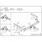 Фаркоп оцинкованный Jeep Cherokee KJ 2001-2008 твердое крепление (без электрики)
