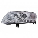 Тюнинг - комплект линзованных фар с дхо Audi A6 C6