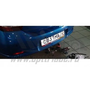 Фаркоп для Renault Logan (Рено Логан) (2014-)/Sandero (Рено Сандеро) Хэтчбек (2014-)(без электрики)