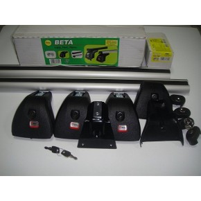 Багажная система Amos Beta Kit102 в сборе с аэродинам. дугами 55х120см с замками. Для а/м с штат. местами.
