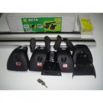 Багажная система Amos Beta Kit102 в сборе с серебр.крыловид. дугами 85х120см без замка. Для а/м с штат. местами.