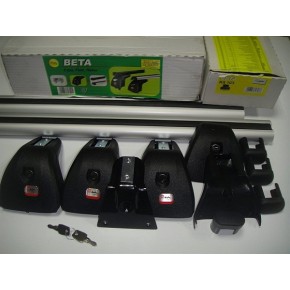 Багажная система Amos Beta Kit103 в сборе с аэродинам. дугами 55х120см без замка. Для а/м с штат. местами.