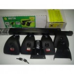 Багажная система Amos Beta Kit103 в сборе с прямоуг. дугами 120см в пластике. Для а/м с штат. местами.