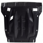 Защита картера двигателя и кпп Porsche Cayenne V-все,кроме 4,1D (10-) + РК из 2-х частей(Композит 10 мм)