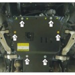 Защита  двигателя Lexus GS 300,350 (05-12-) (3 мм, Сталь)
