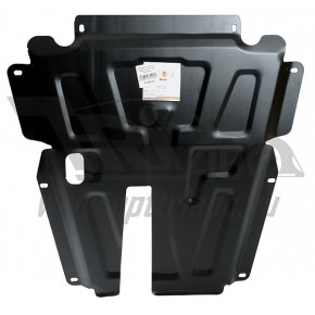 Защита картера двигателя и кпп для Renault Logan 2005-, V-все (сталь 2 мм)