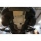 Защита картера двигателя и кпп BMW X3,V-20D,30i, привод 4х4 (2017-)/BMW X4 V-все (2018-) из 2-х частей (Алюминий 4 мм)