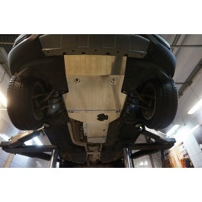 Защита картера двигателя и кпп BMW X3,V-20D,30i, привод 4х4 (2017-)/BMW X4 V-все (2018-) из 2-х частей (Алюминий 4 мм)