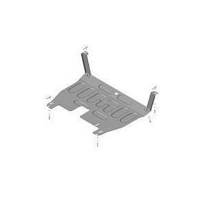 Защита двигателя,кпп Hyundai Santa F? III V-2.0, 2.2, 2.4 (2012-н.в.) / Hyundai Santa F? Premium V-2.0, 2.2, 2.4 (2015-) (2 мм, Сталь)