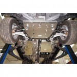 Защита днища Honda Pilot V-3,5 (2011-2015) из 4 частей (Алюминий 4 мм)