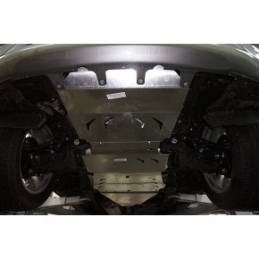 Защита днища Nissan Patrol V-5.6 (2010-) + КПП 3 ч. (Алюминий 4 мм)