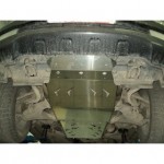 Защита днища Toyota Land Cruiser (Тойота Ленд Круизер) 200 V-4.5TD (2007-10.2015)3 ч. (Алюминий 4 мм)
